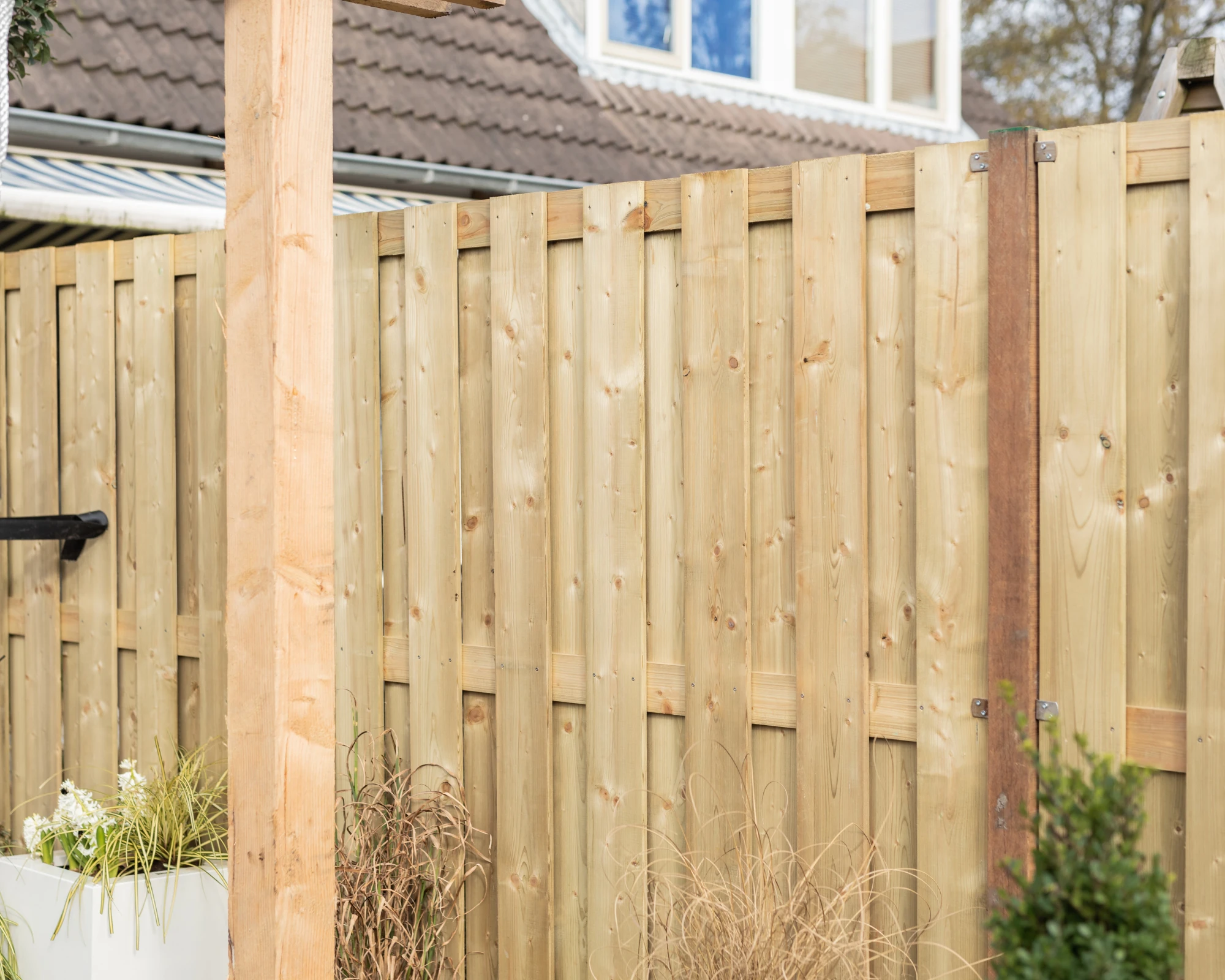 Vuren Schutting Geschaafd Groen Geïmpregneerd 180 x 180 cm - Afbeelding 3